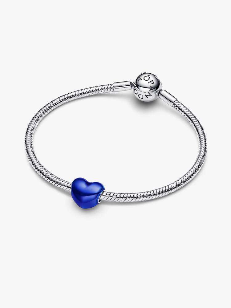 Metallic Blue Heart Charm | Pandora