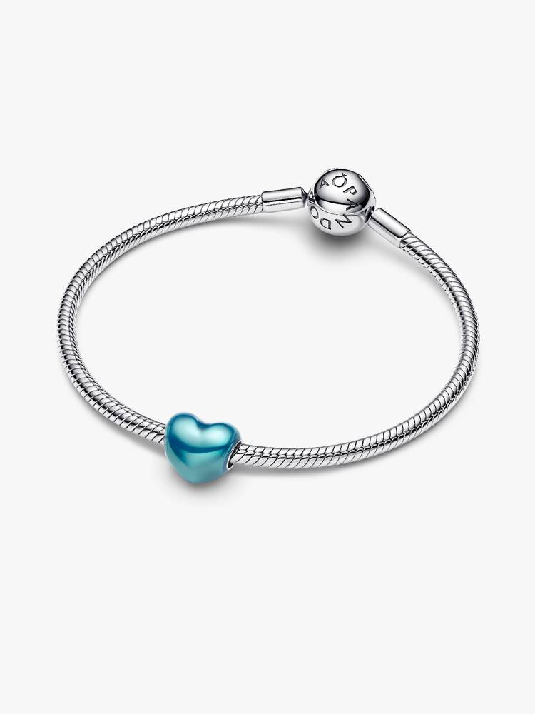 Pandora Charm - Metallisk Himmelblå Hjerte | 793337C06