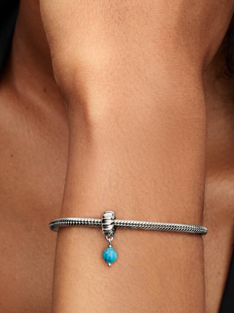 Pandora Charm - vedhæng i turkis farve | 793901C01