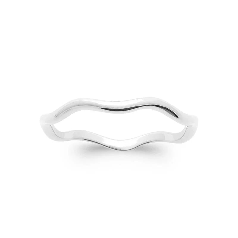 Anello ondulato – Argento | Azuline vista 2