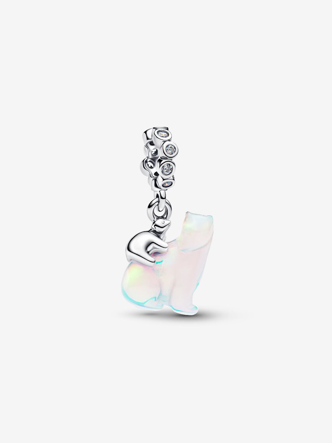 Charm pendant Mom polar bear and her cub | Pandora