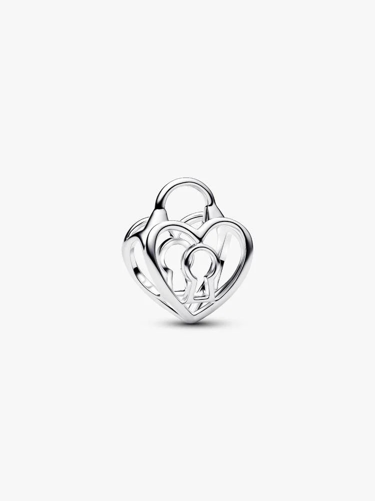 Pandora - Openwork Heart Padlock Charm