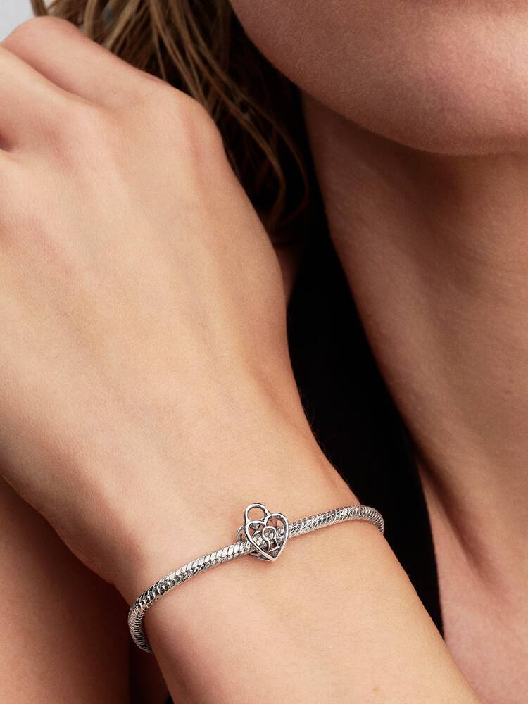 Pandora - Openwork Heart Padlock Charm