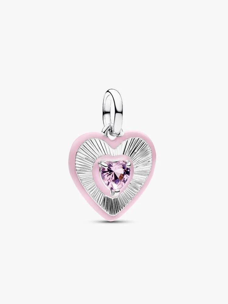 Radiant Pink Heart Locket Charm | Pandora