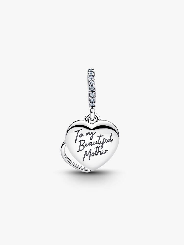 Pandora Charm – Doppelter wunderschöner Mutterherz-Anhänger | 794456C01