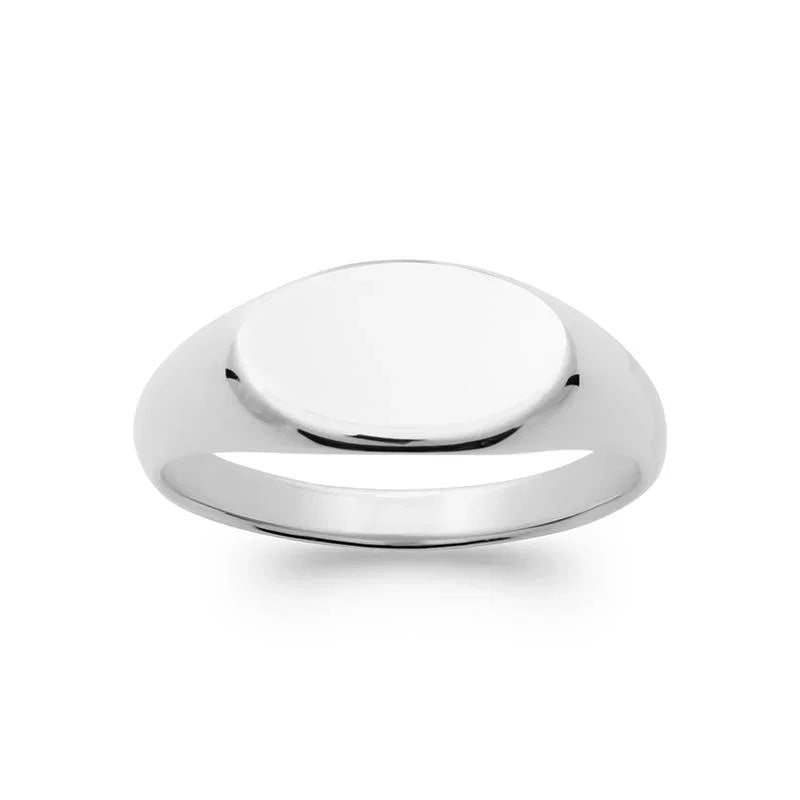 Chevalière Ovale – Argent | Azuline