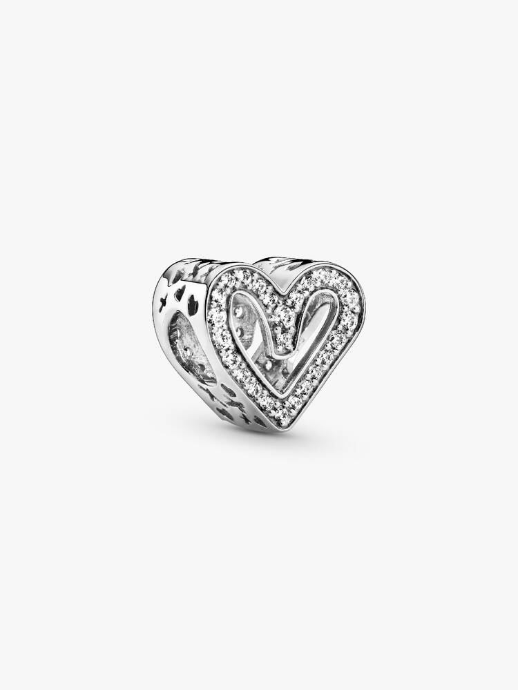 Pandora Charm - Sparkling Drawn Heart | 798692C01