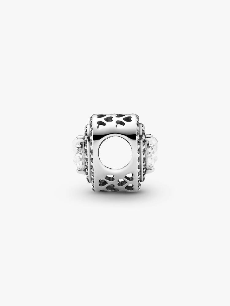 Pandora Charm - Sparkling Leveled Hearts | 799218C01