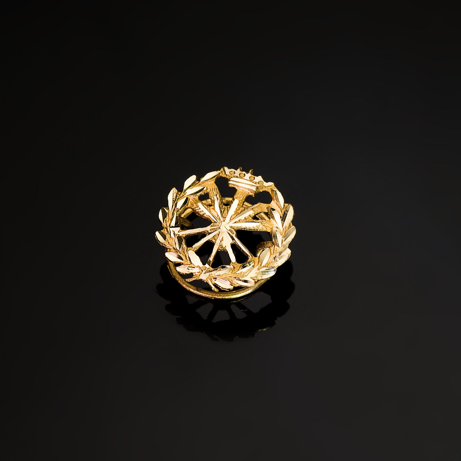 Insigna Inginer Agronom Aur Galben 18K 15 X 15 mm