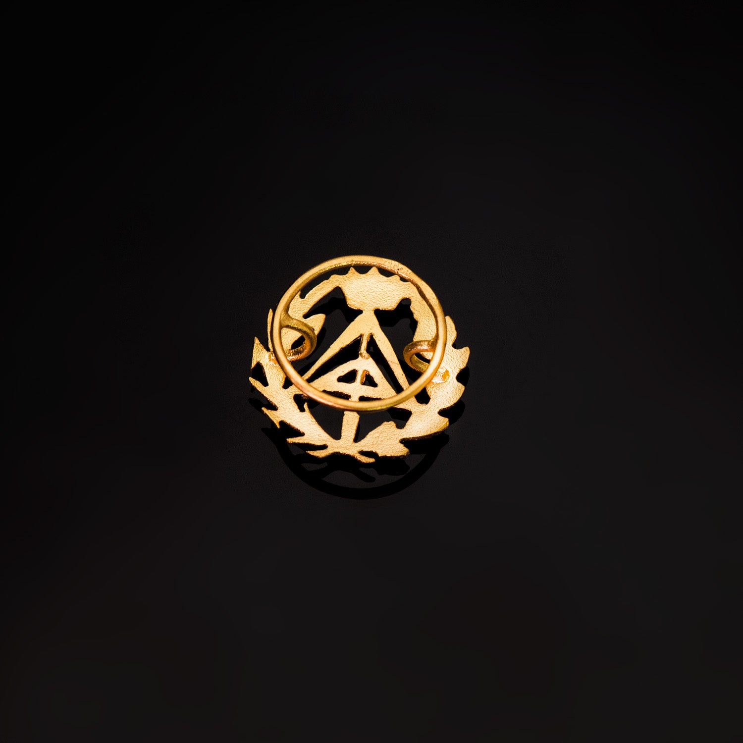 18K geelgouden badgeoverzicht (Technische architect) 16 x 15 mm