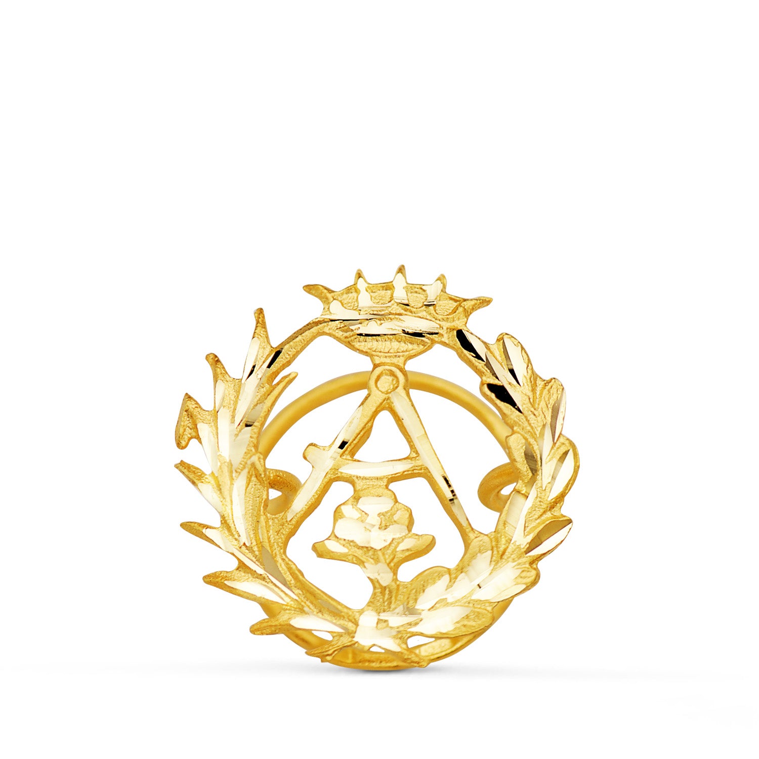 Arkitektmärke 18K gult guld 16 X 16 mm