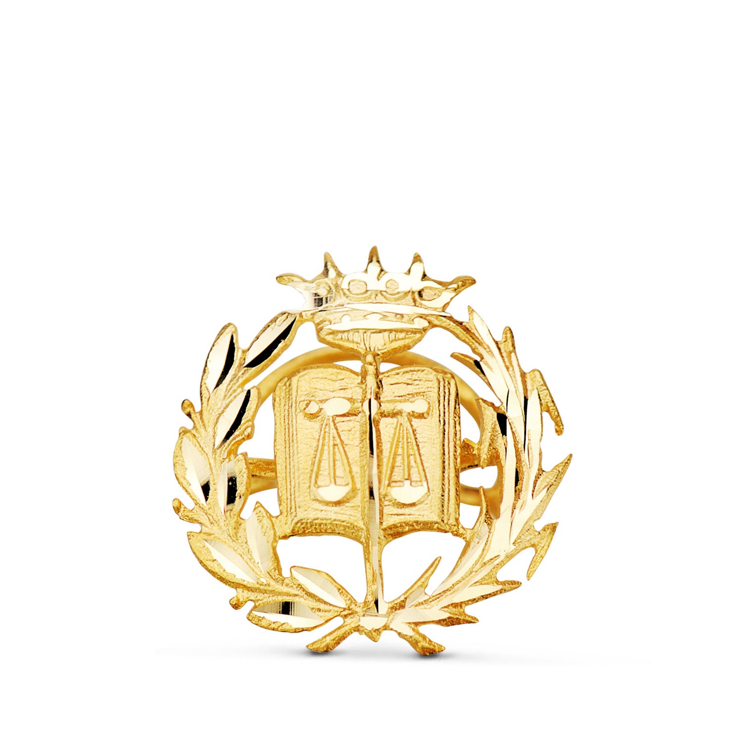 Badge Or Jaune 18K Droit 18 X 17 mm