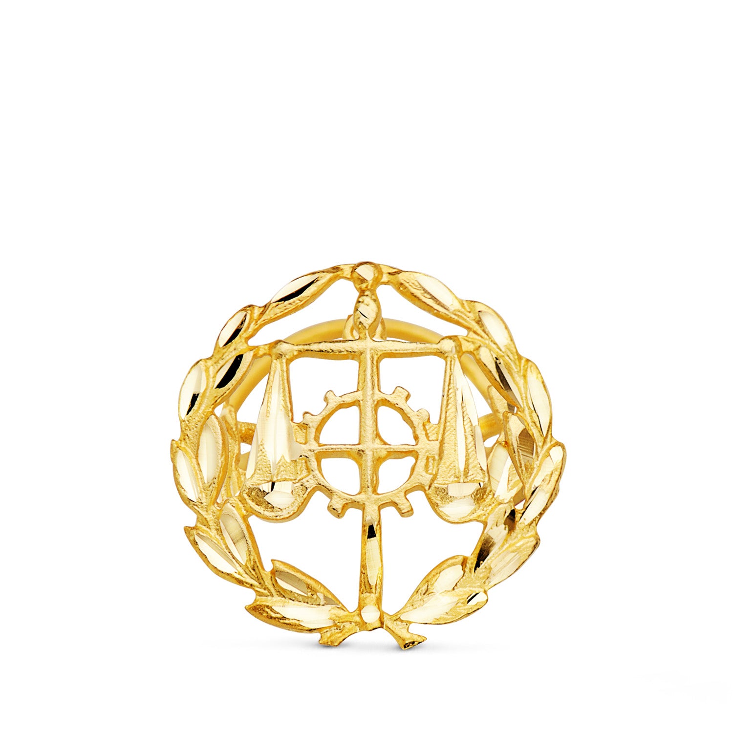 Werkrelatiebadge in 18K geel goud (Social Graduate) 16 x 16 mm