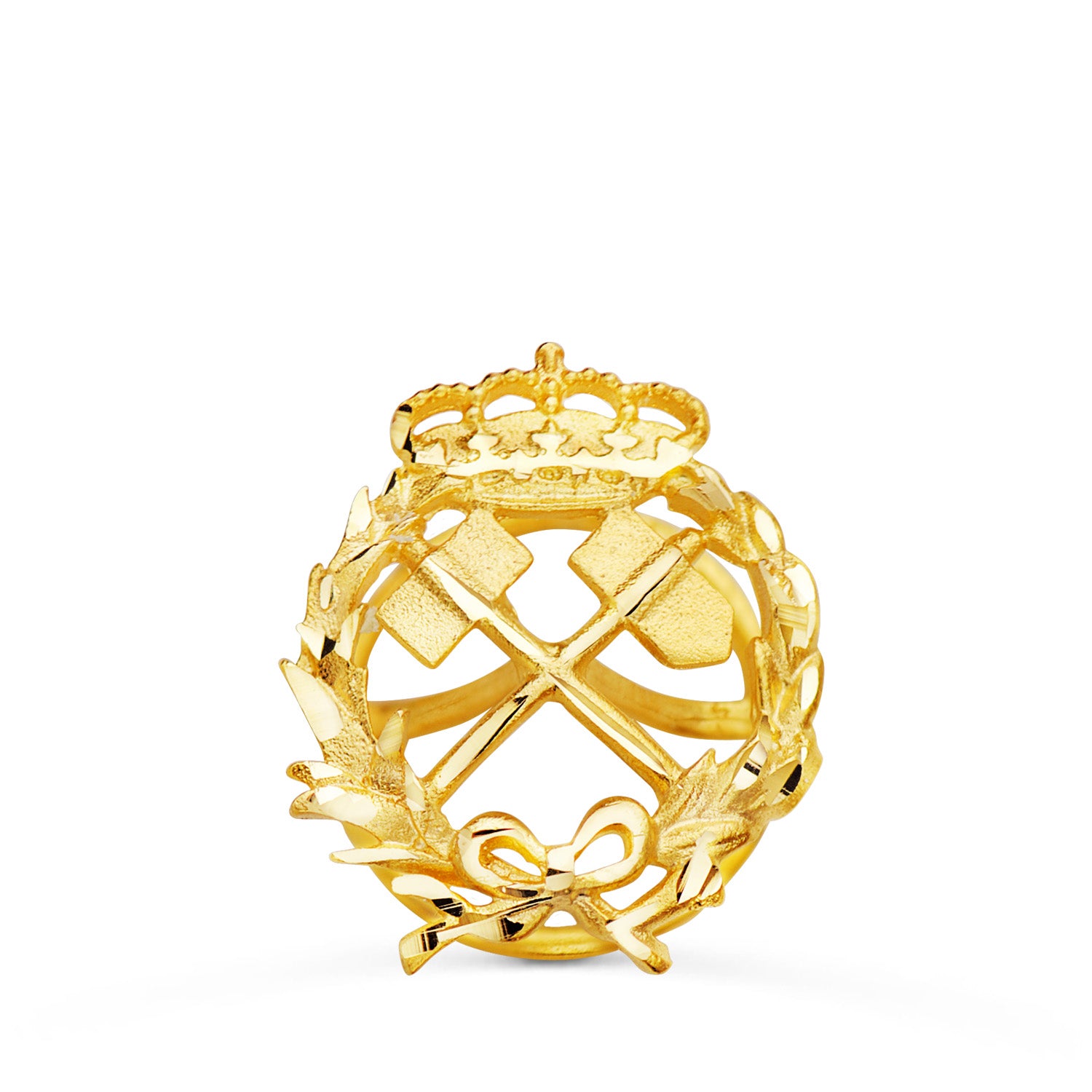Mining Engineer Badge 18K Yellow Gold 17 X 14 mm