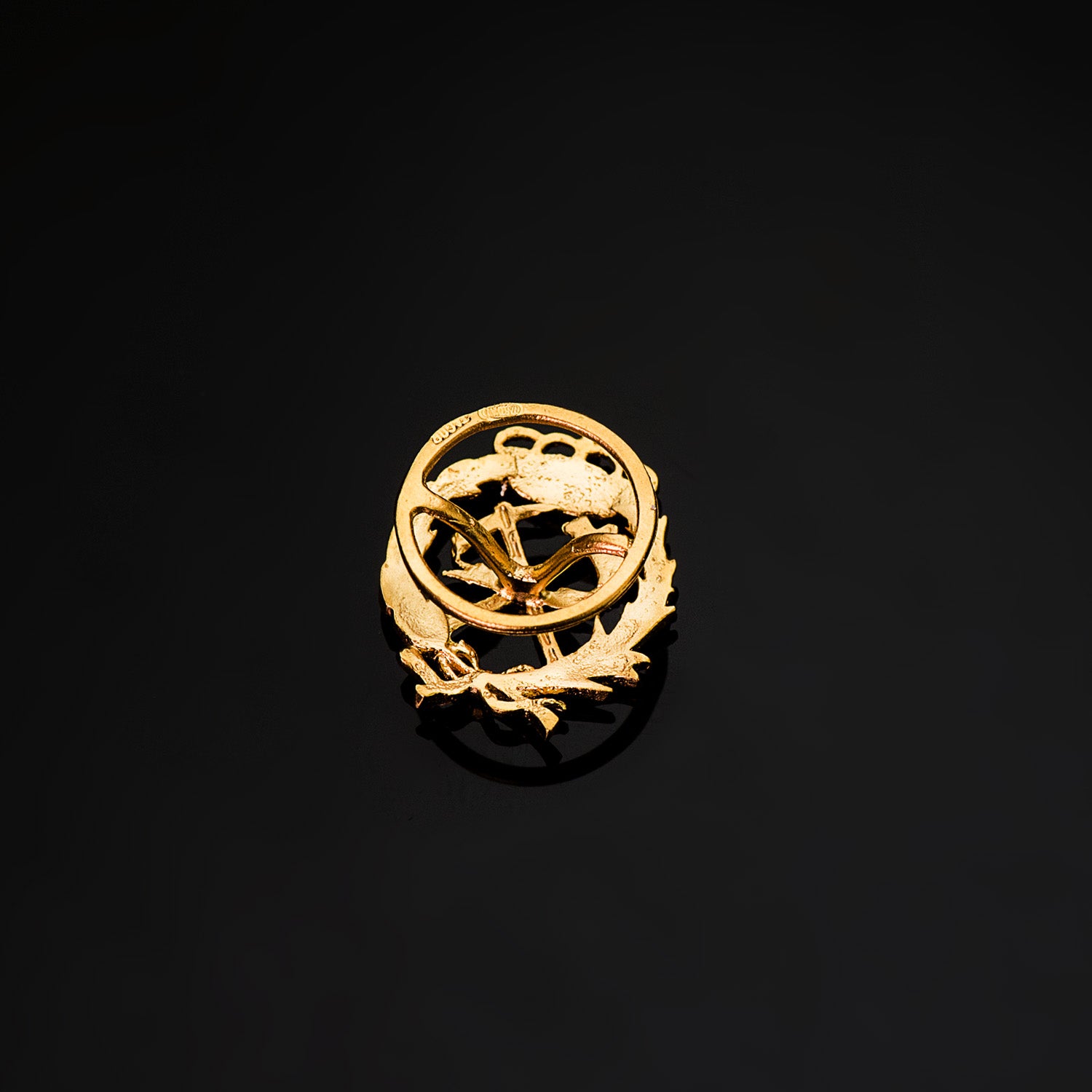 Insigna Inginer Silvic Aur Galben 18K 17 X 14 mm