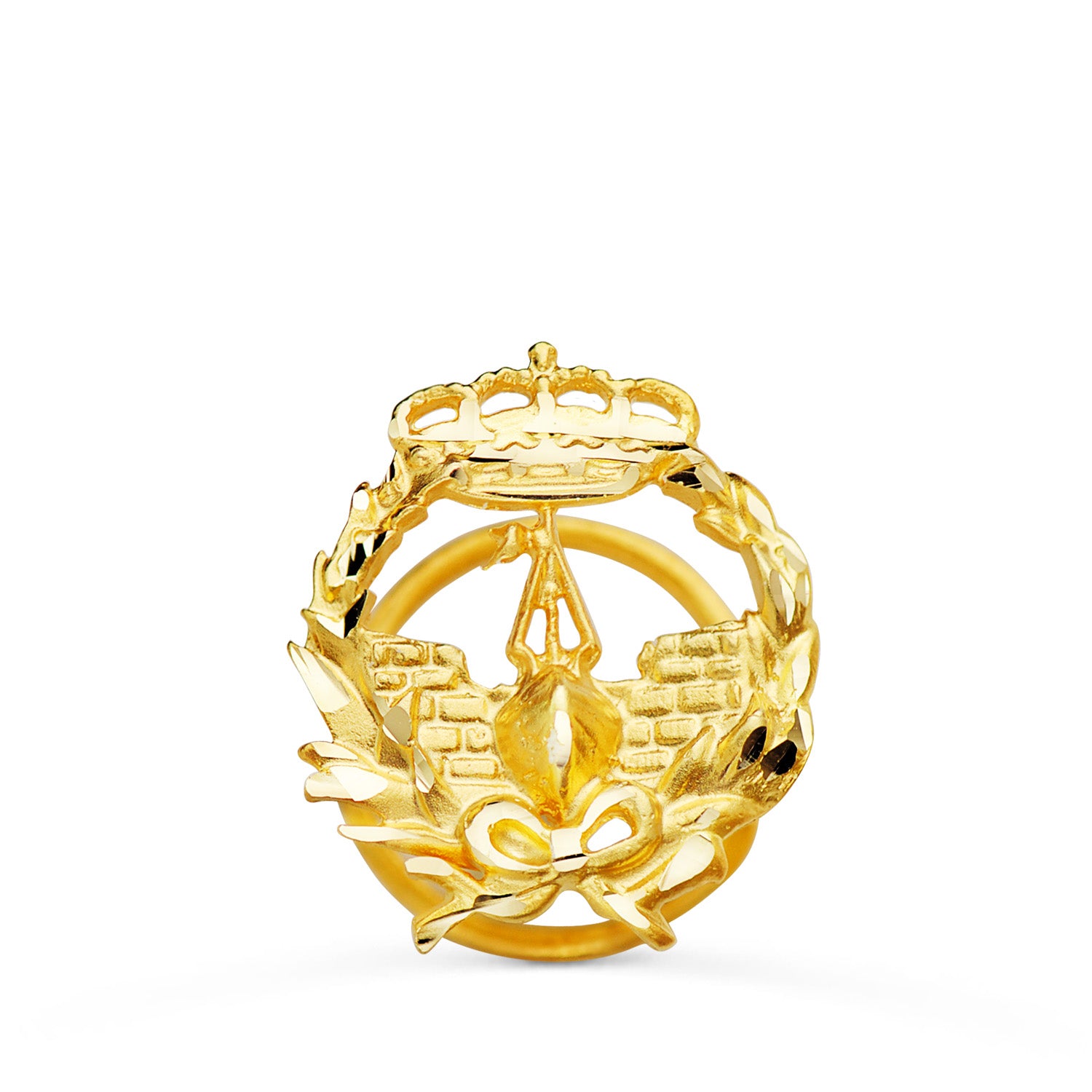 Marineingenieur-badge 18K geel goud 17 x 14 mm