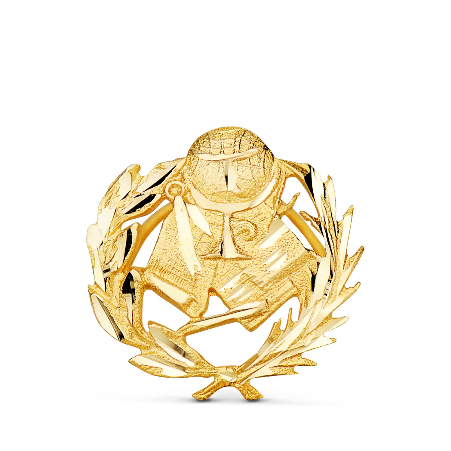 18K Gul Guld Undervisningsmærke 15 X 15 mm