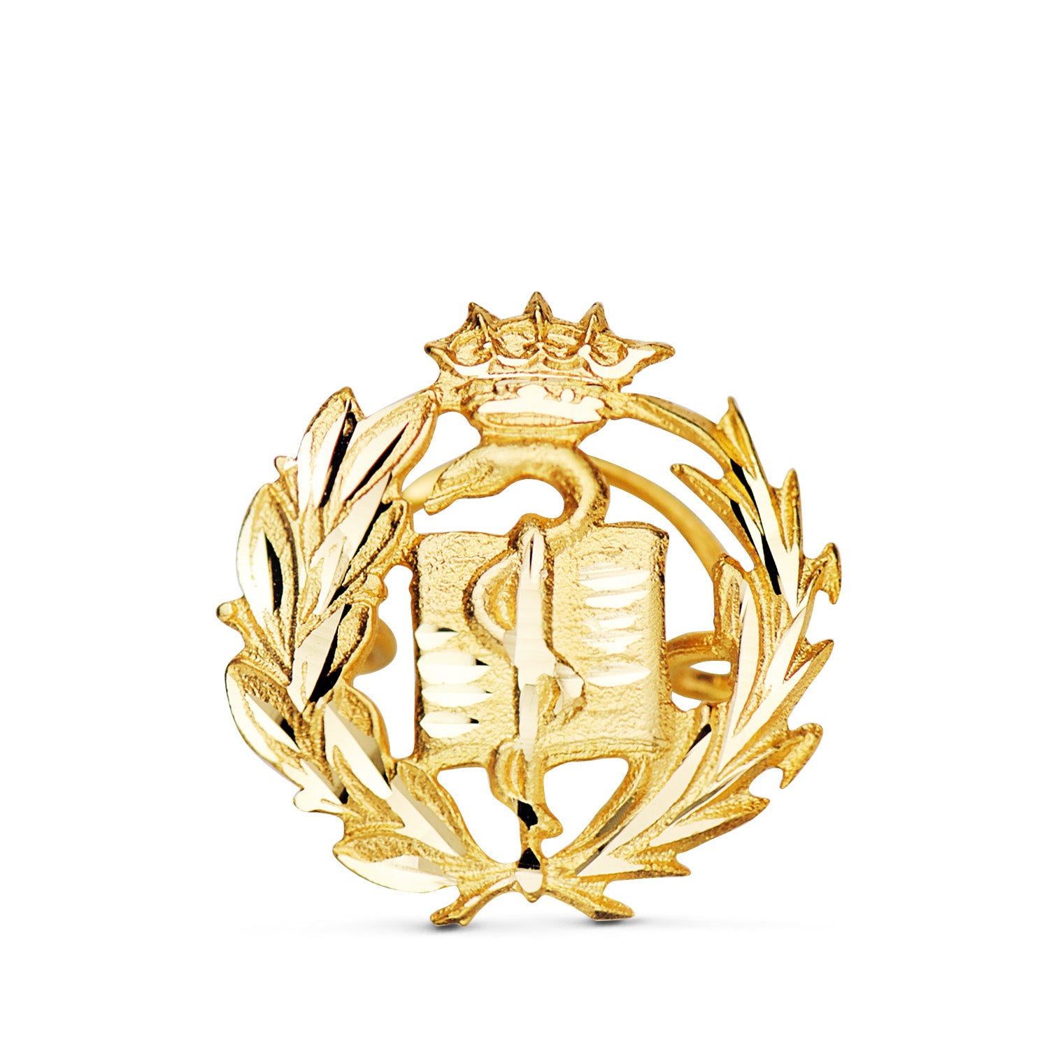 Badge Médecine Or Jaune 18K 16 X 15 mm