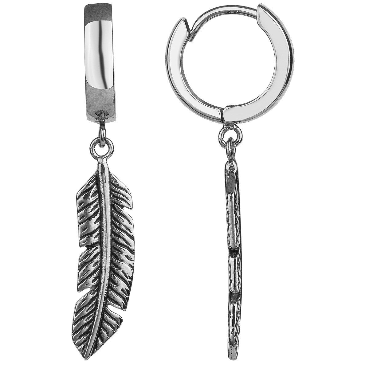 PHEBUS Plume Men's Earrings 316L Steel 87-0028