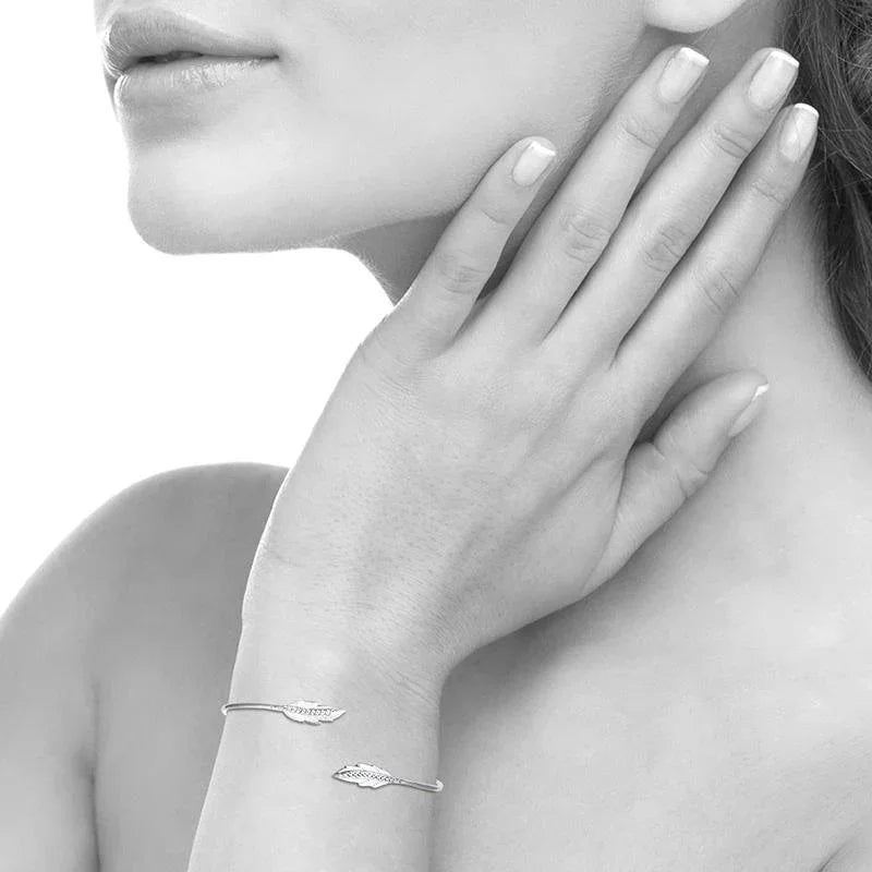 Pluma - Brazalete - Plata vista 2