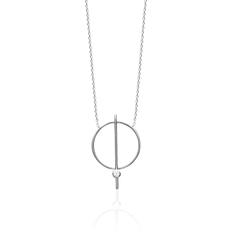 Collar Círculo Minimalista – Plata | Azuline