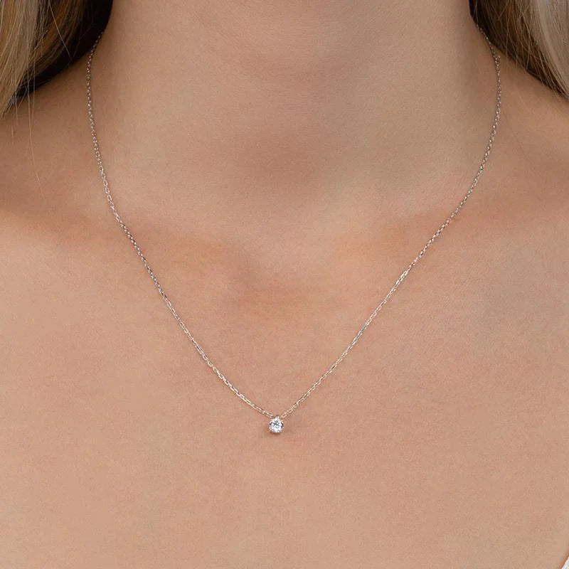 Colier Solitaire – Argint | Vedere Azulin 2
