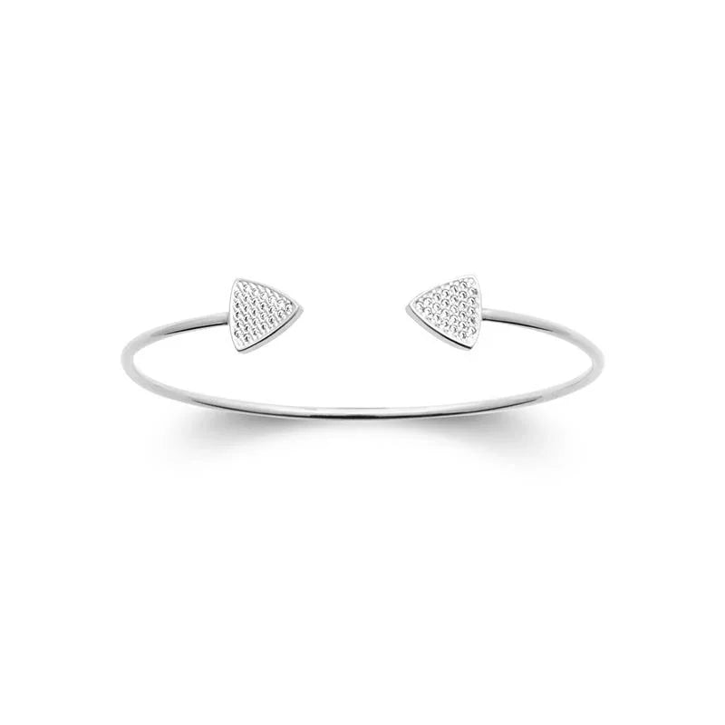 Bracciale rigido - Triangolo - Argento vista 2