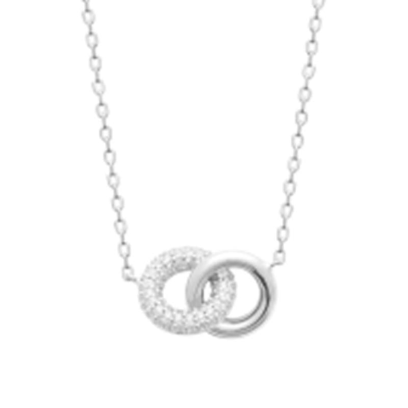 Intertwined Circles Necklace – Silver | Azuline
