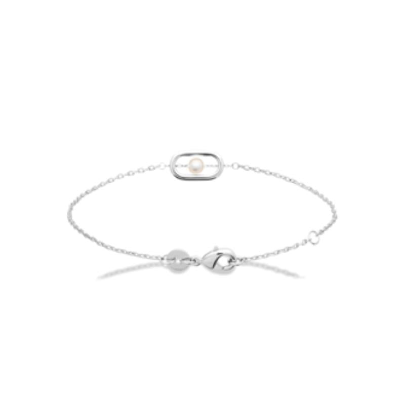 Oval Pearl Bracelet – Silver | Azuline