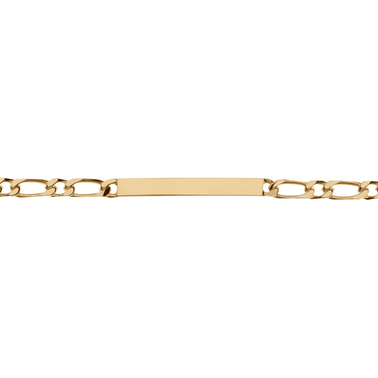 Bracelet identité plaque gravable – Plaqué or | Azuline