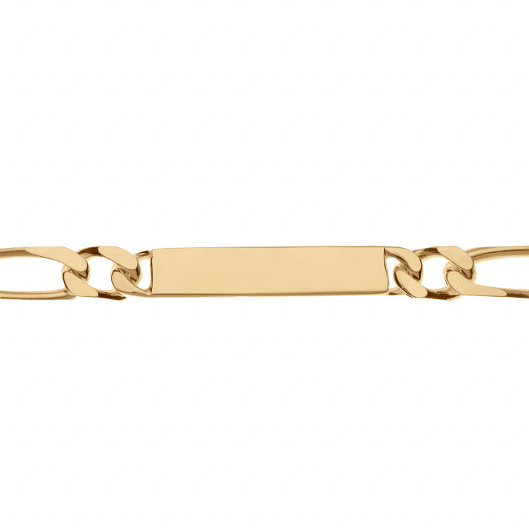 Bracelet identité plaque gravable – Plaqué or | Azuline