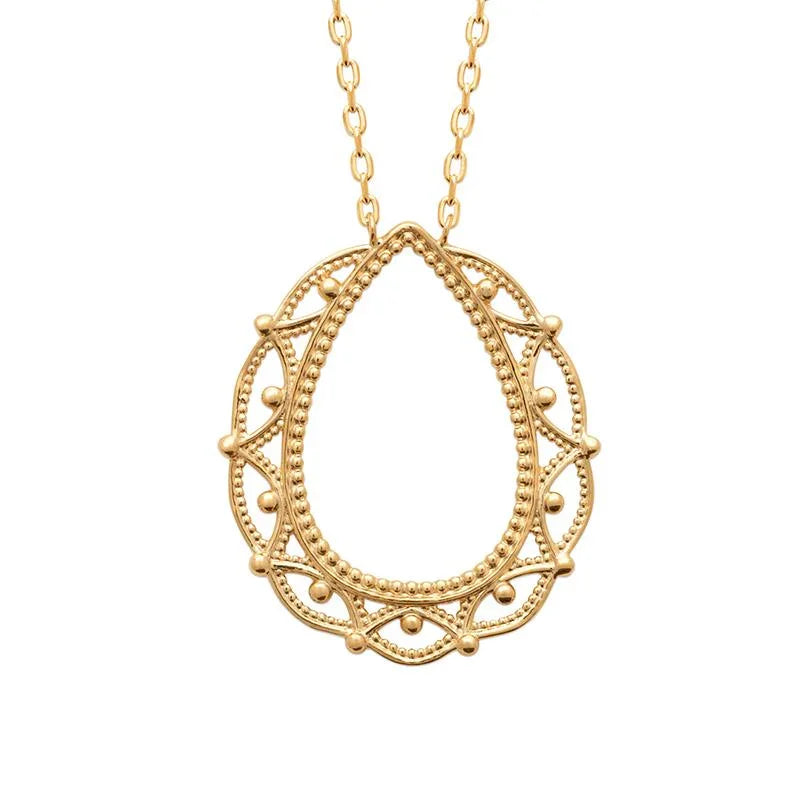Encaje - Collar - Chapado en Oro