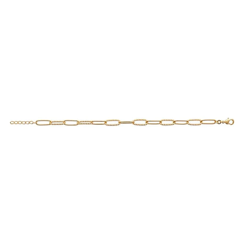 Eslabón - Pulsera - Chapado en Oro vista 2