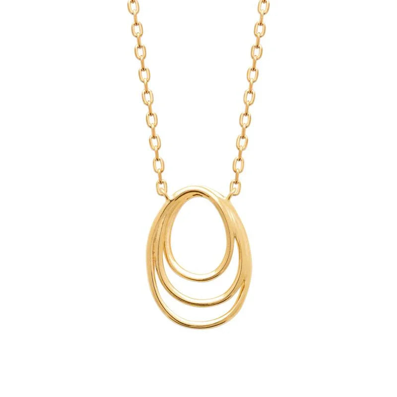 Oval - Halskette - vergoldet