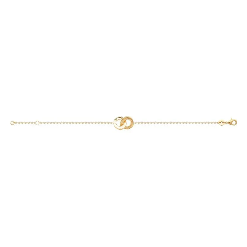 Hypnotique - Anillos entrelazados - Pulsera - Chapado en oro vista 2