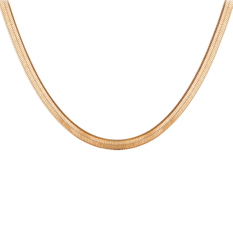 Κολιέ Mirror Mesh – Ασημένιο επιχρυσωμένο με λεπτό χρυσό | Άποψη Azulin 2