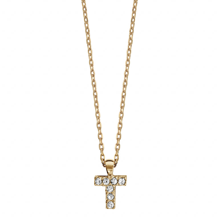 Initial ketting – zilver verguld met fijn goud | Azulin-weergave 2