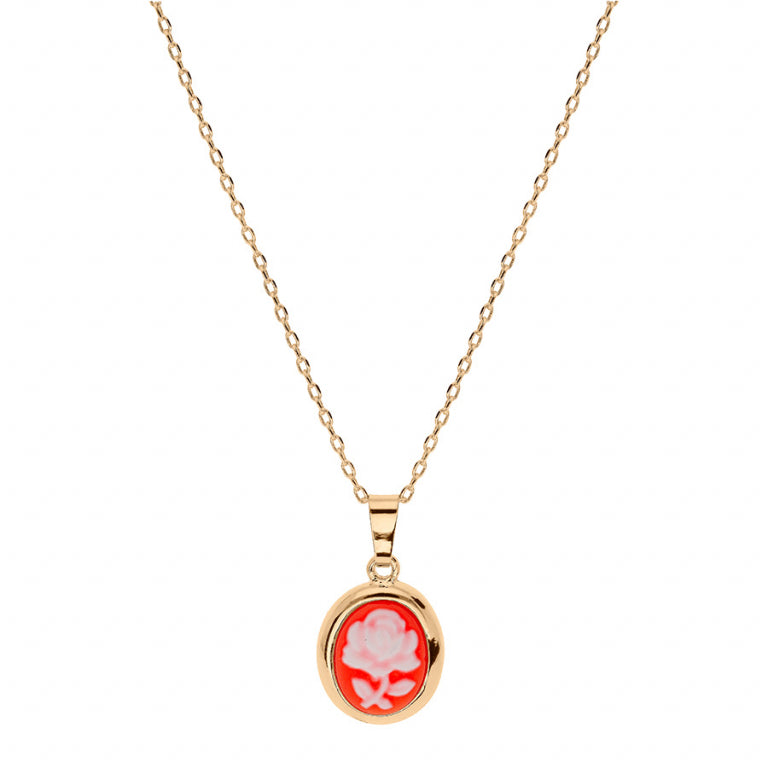 Collier Camée – Argent Doré à l’Or Fin | Azuline vue 2