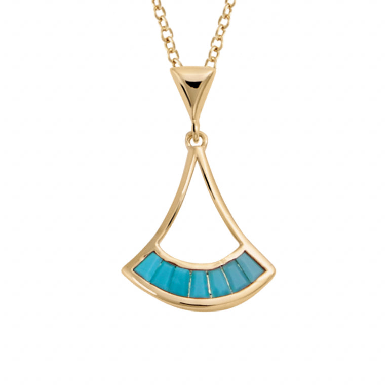 Collier Eventail – Argent Doré à l’Or Fin | Azuline
