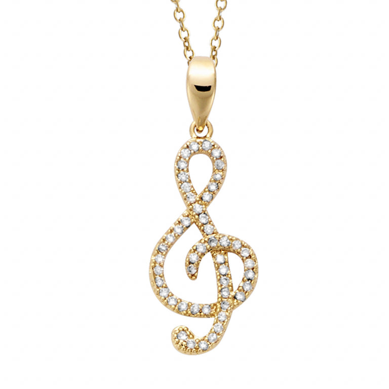 Colier Clef De Sol – Placat cu aur | Azulin