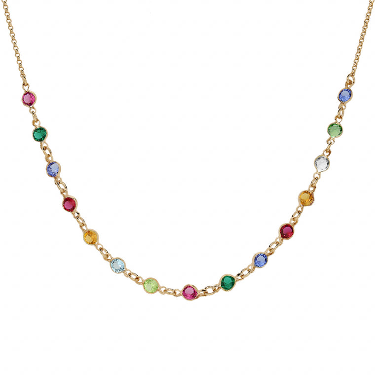 Collier Tutti Frutti – Argent Doré à l’Or Fin | Azuline vue 2