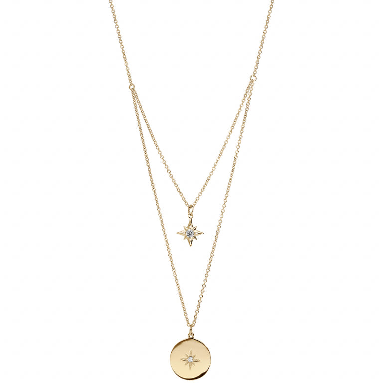 Collier Étoile – Argent Doré à l’Or Fin | Azuline vue 2