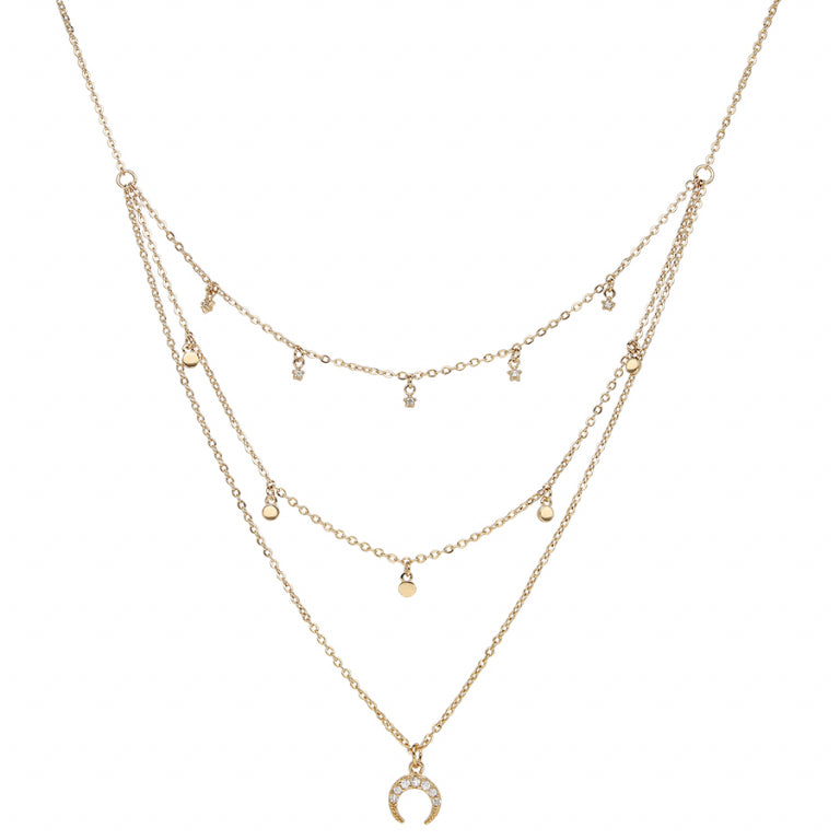 Collier Pampille – Argent Doré à l’Or Fin | Azuline vue 2