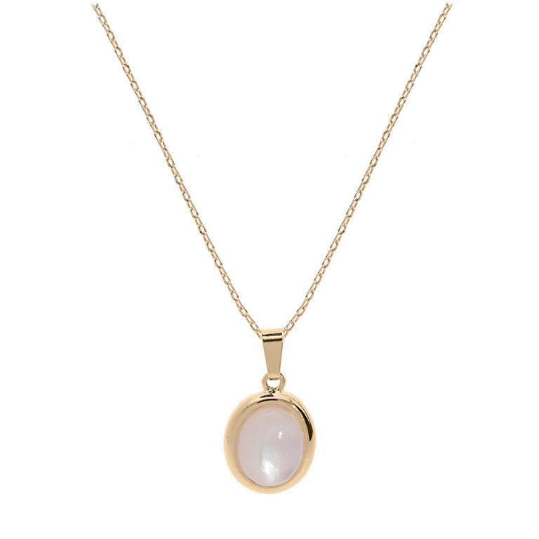 Collier Ovale – Plaqué Or | Azuline vue 2