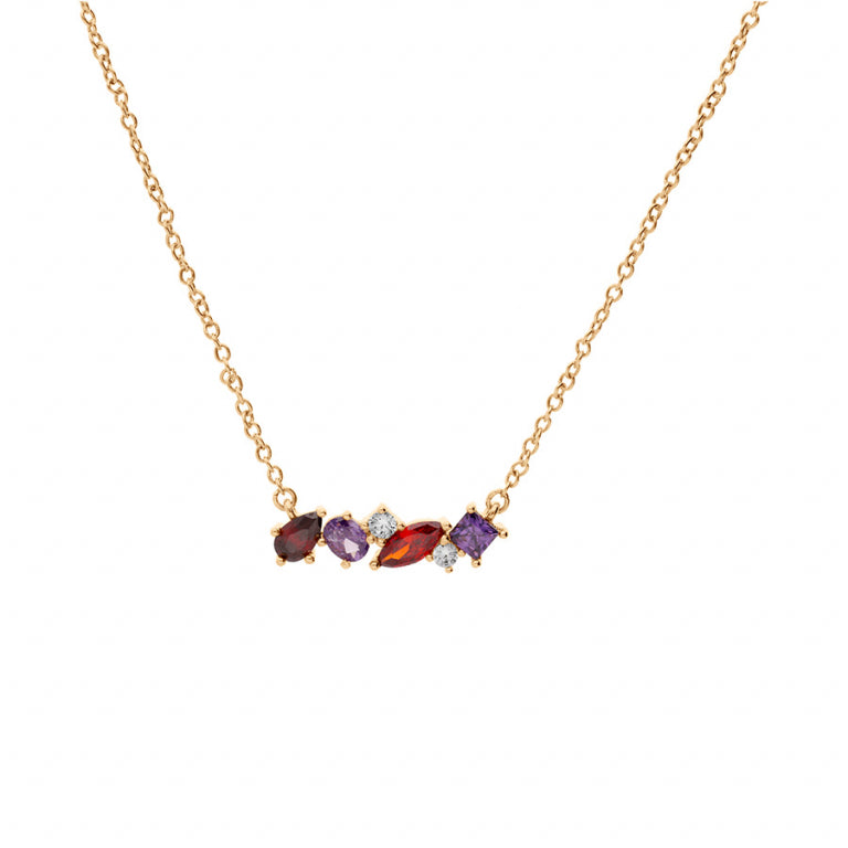 Colier multicolor – placat cu aur | Vedere Azulin 2