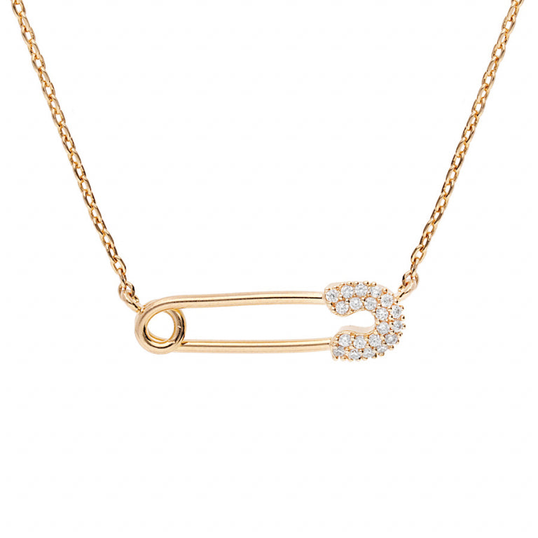 Pin Necklace – Silver Gilded with Fine Gold | Azuline