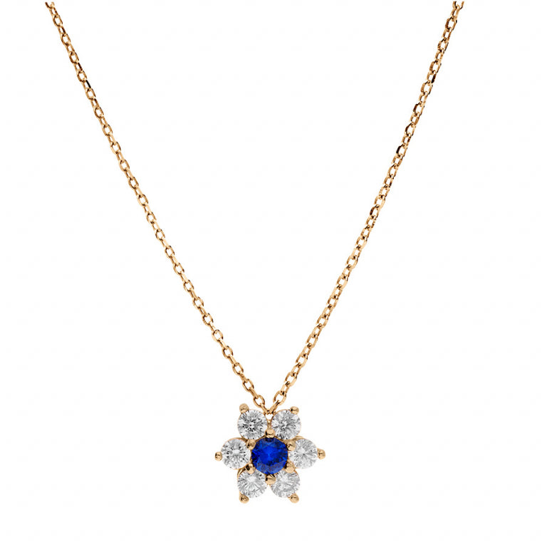 Bloemenketting – Zilver verguld met fijn goud | Azulin-weergave 2