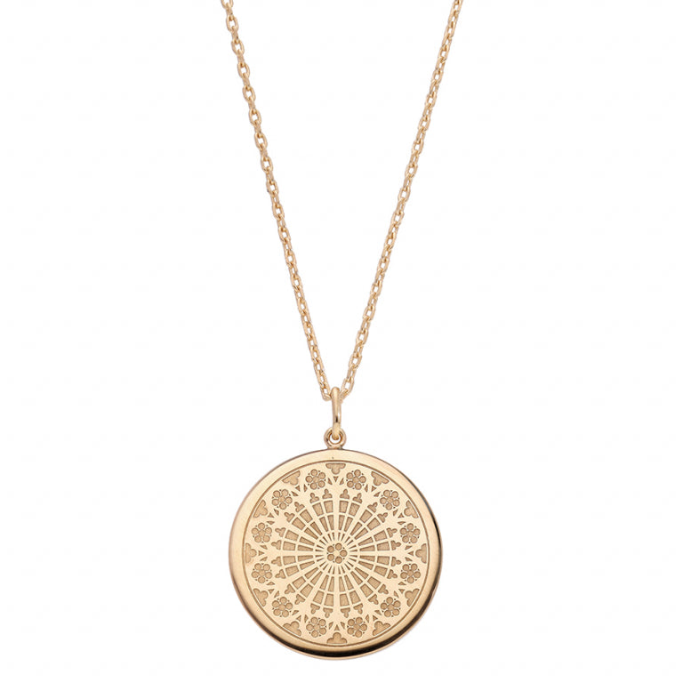Rosace Necklace – Silver Gilded with Fine Gold | Azuline view 2