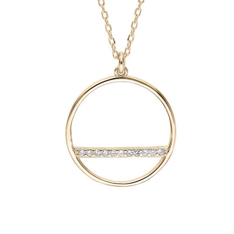 Cirkelhalsband – Guldpläterat | Azulin