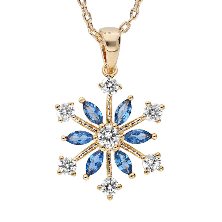 Snowflake Necklace – Gold Plated | Azuline